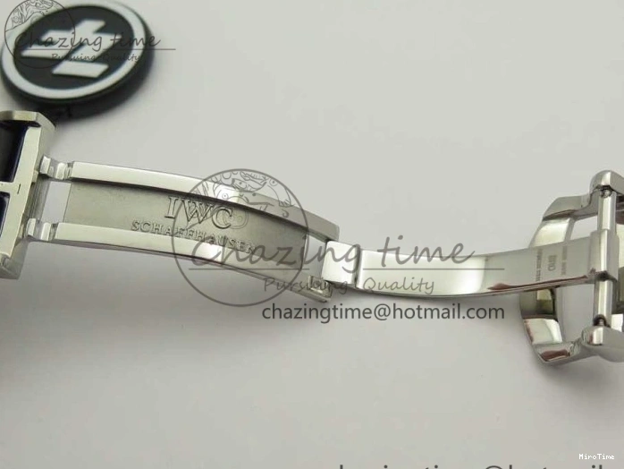 MIROTIME 0129 Snug Portofino IW391022 SS ZK 1:1 Best Edition White Dial Gold Markers On Black Leather Strap A 7130